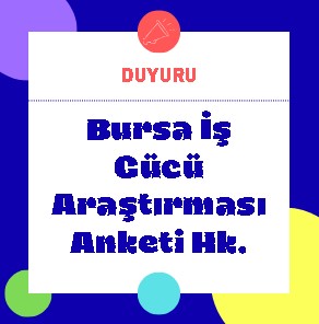 Bursa İş Gücü Araştırması Anketi Hk.